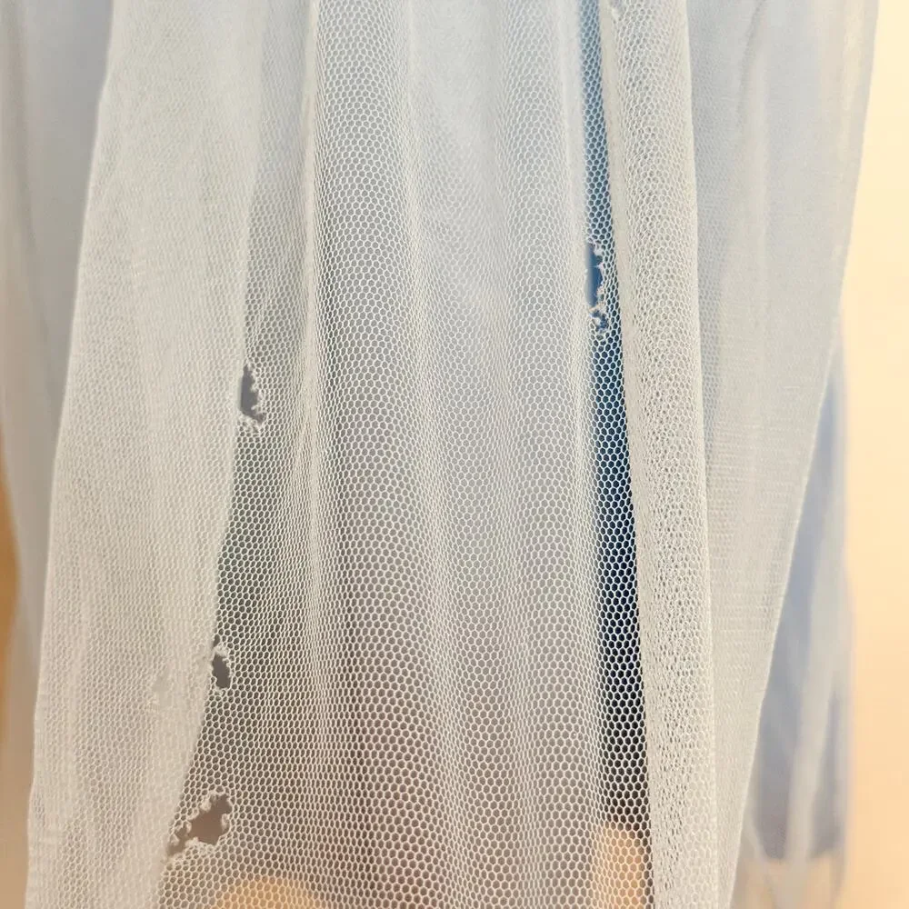 Disney Frozen Elsa Dress Blue Tulle Princess Costume‎ Girls XS Party Fairytale